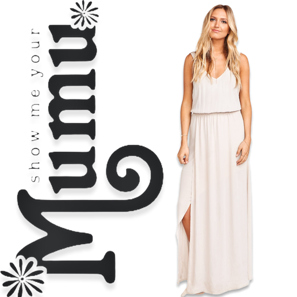 Show Me Your MuMu Kendall Maxi Dress Beige Large